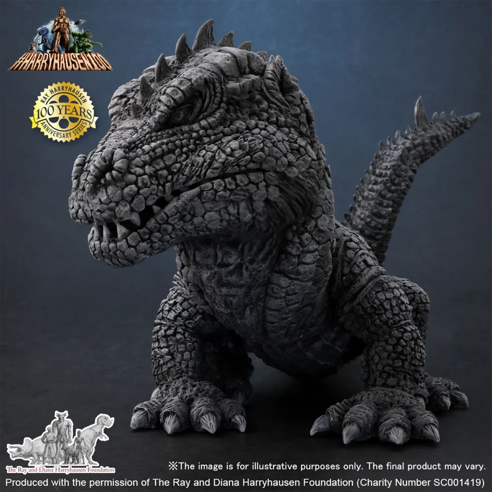 X-Plus DefoReal Series The Beast from 20,000 Fathoms Soft Vinyl Figure - Rhedosaurus (1953) (B&W Ver.) Afbeelding 1