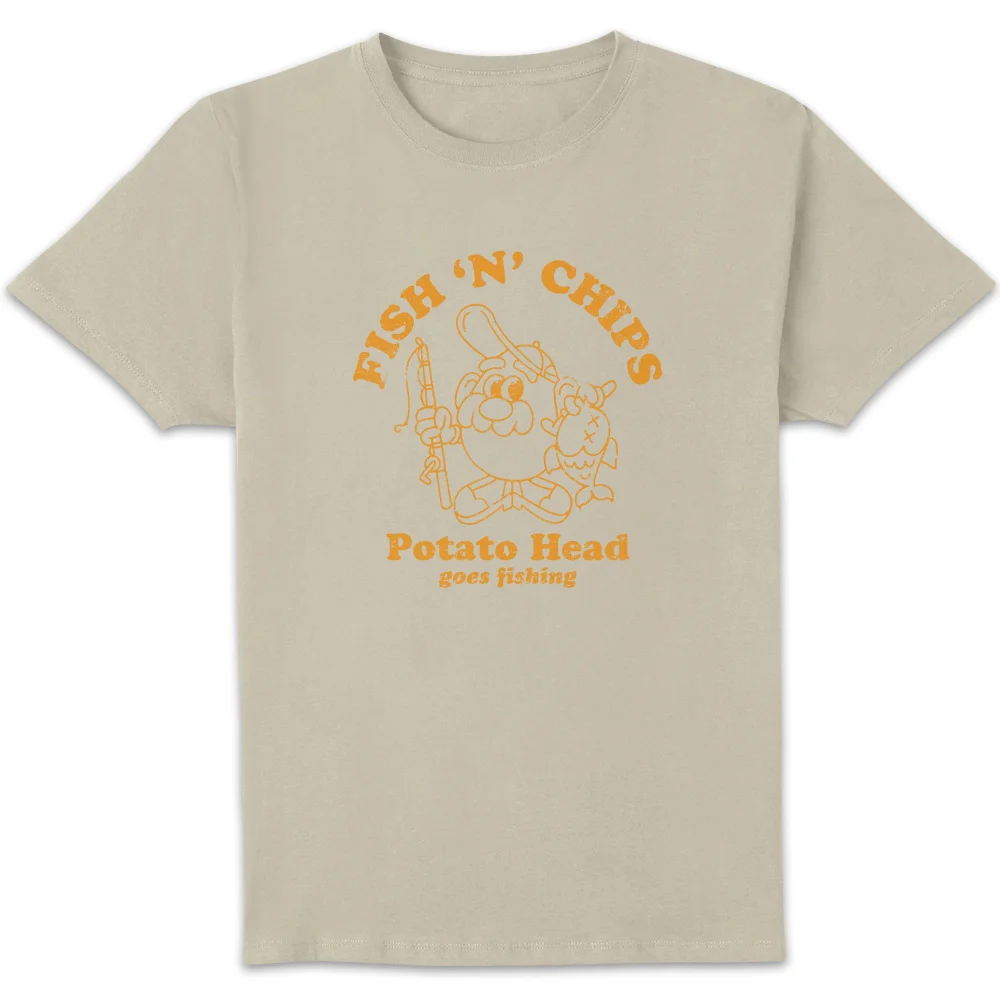Mr. Potato Head Fish N Chips Men's T-Shirt - Cream - L Afbeelding 1