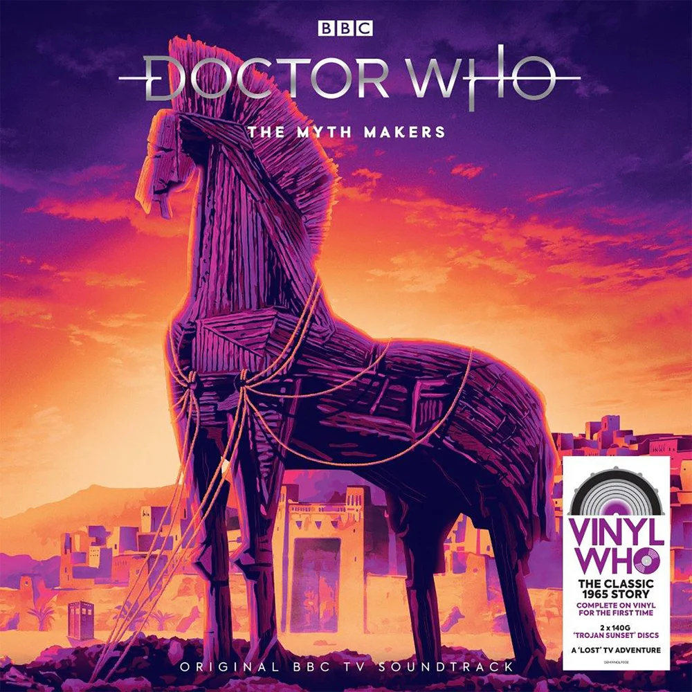 Doctor Who - The Myth Makers (140g Trojan Sunset Splatter Vinyl) Afbeelding 1