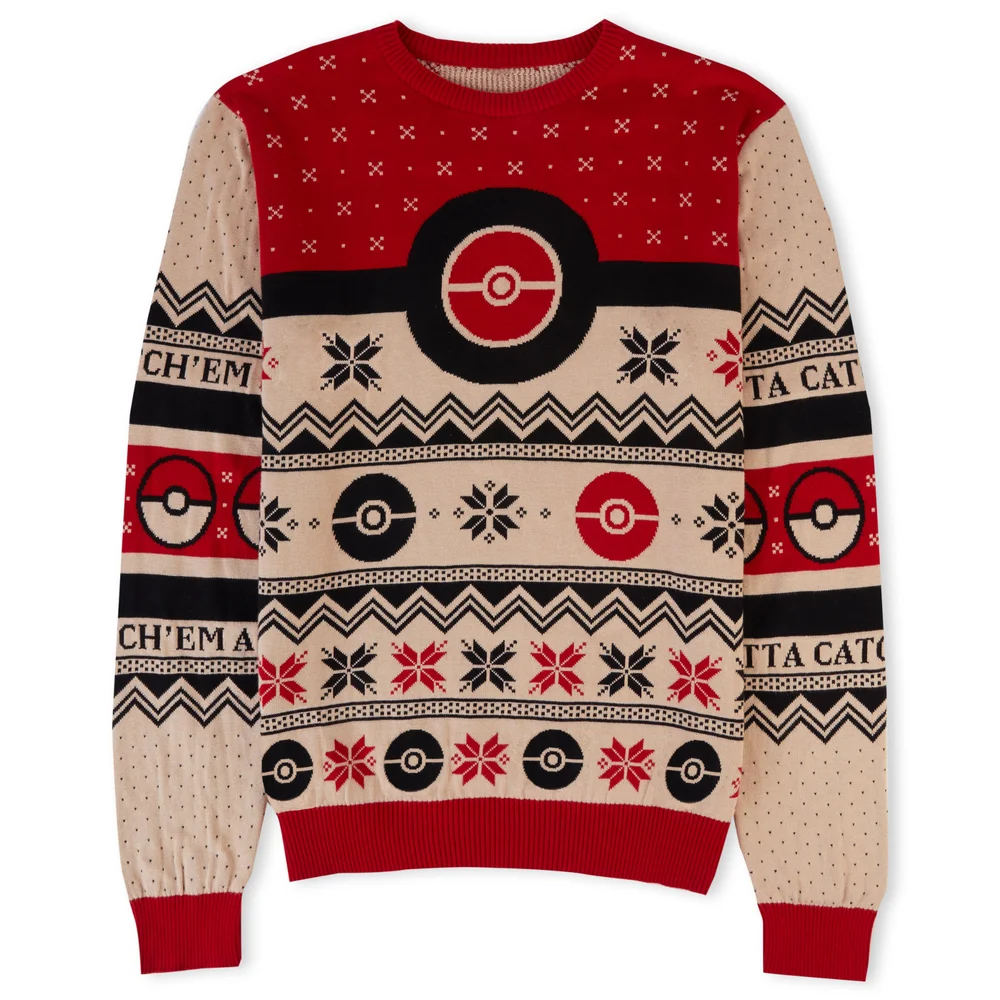 Pokémon Gotta Catch ’Em All Knitted Christmas Jumper - XS Afbeelding 1