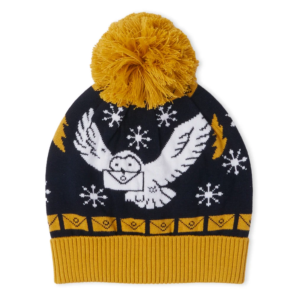 Harry Potter Owl Mail Christmas Beanie Navy Afbeelding 1