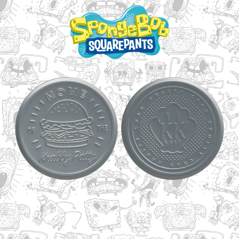 Fanattik SpongeBob SquarePants Krabby Patty Metal Drinks Coasters Set Afbeelding 1