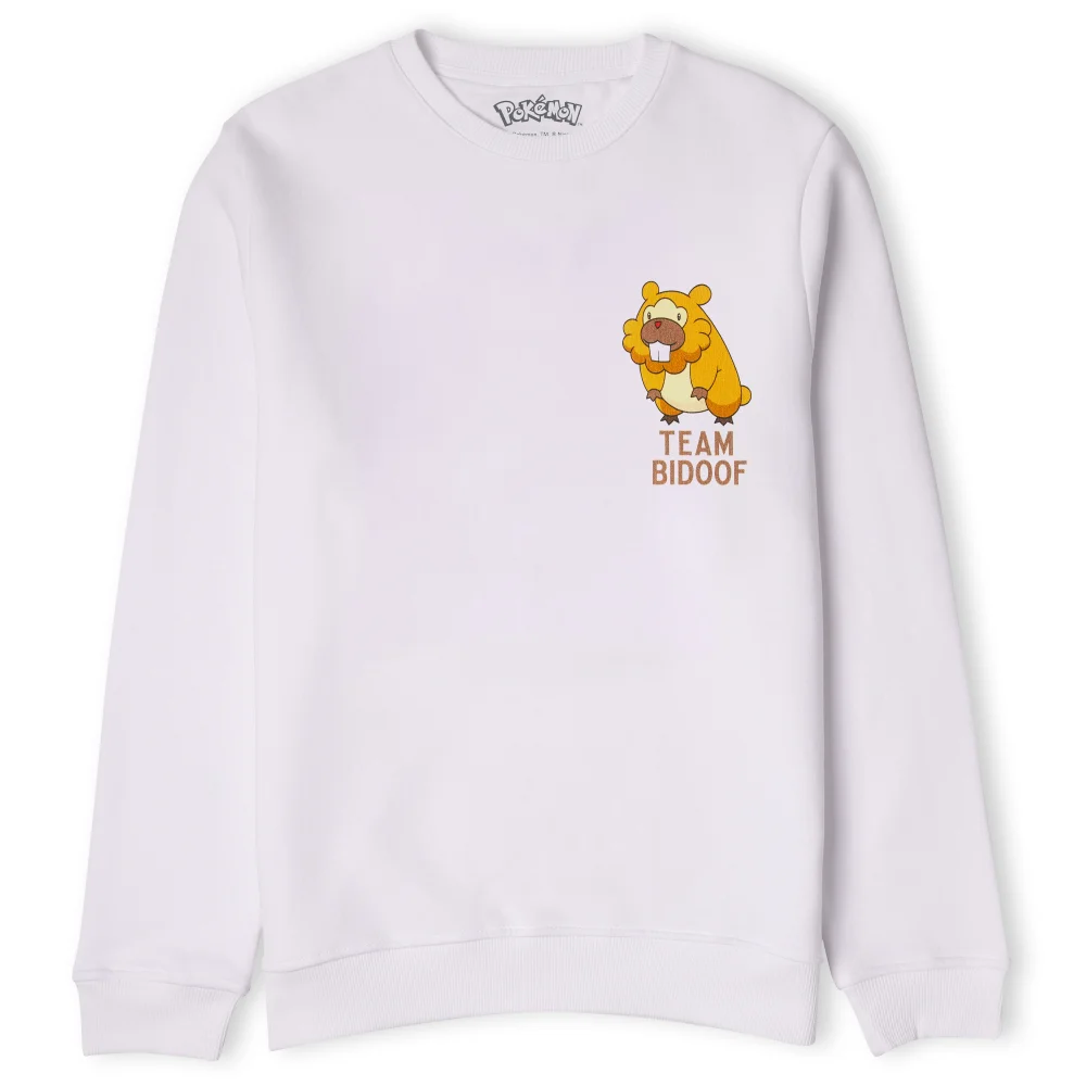 Pokémon Team Bidoof Unisex Sweatshirt - White - S Afbeelding 1