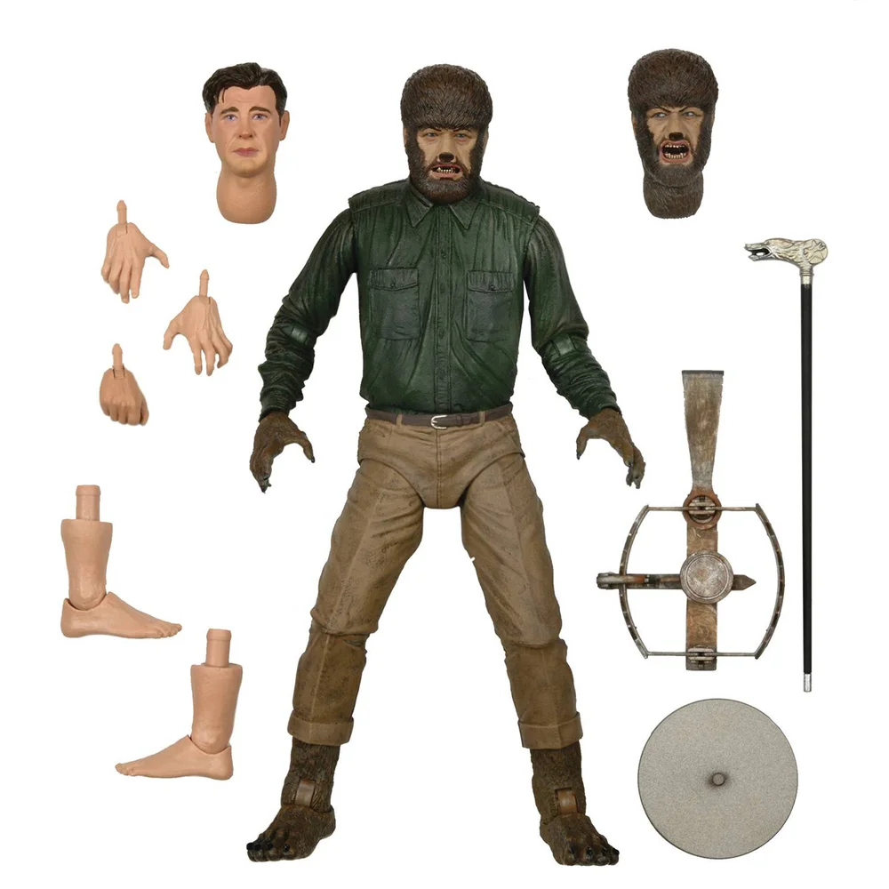 NECA Universal Monsters Wolf Man Lon Chaney Jr Ultimate 7 Inch Action Figure Afbeelding 1
