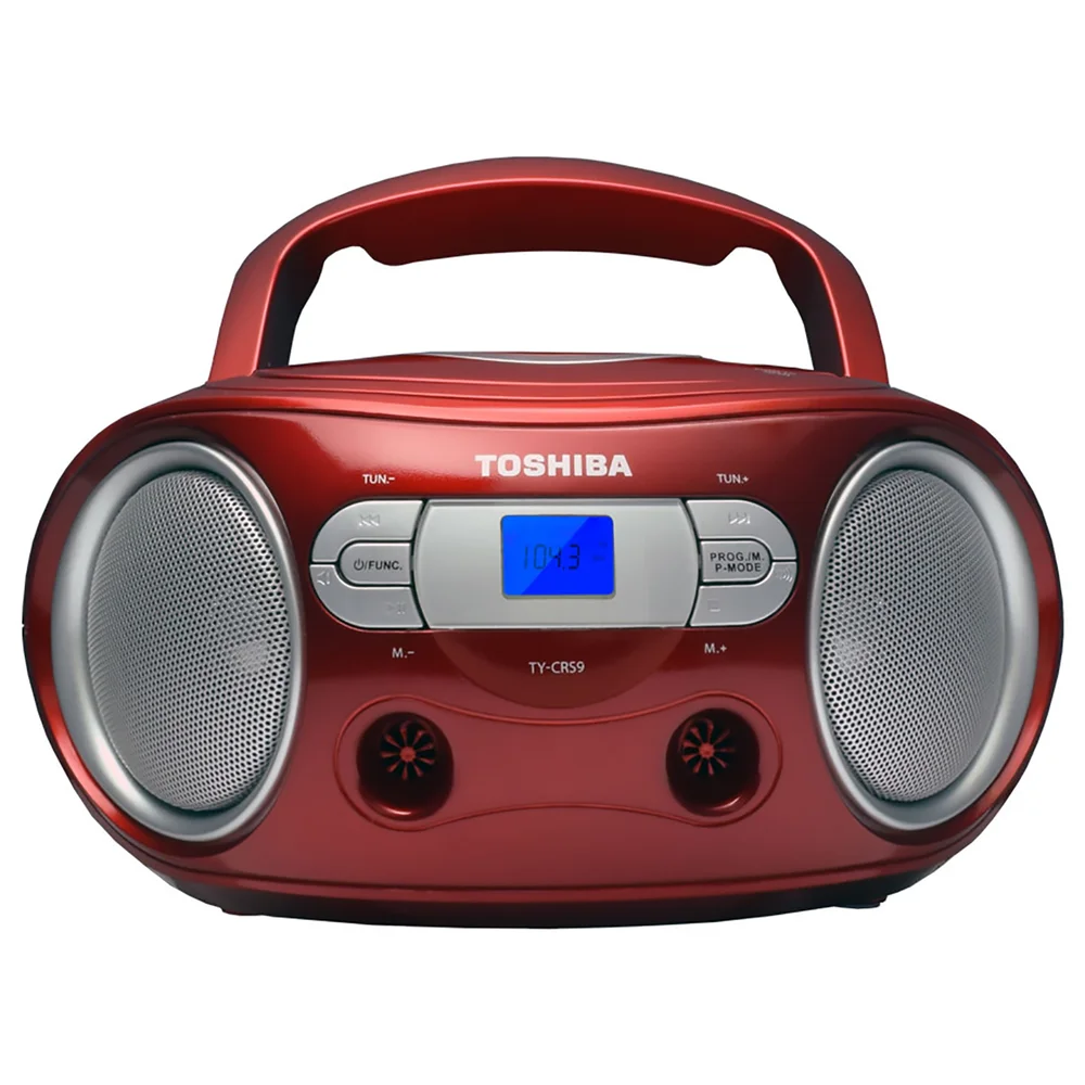 Toshiba Portable CD Boombox - Red Afbeelding 1