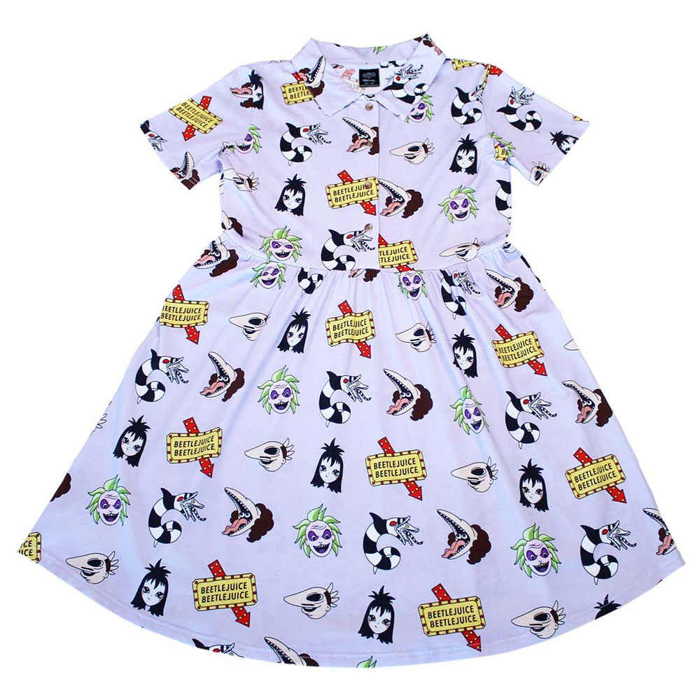 Cakeworthy Beetlejuice Button Up Dress - S Afbeelding 1