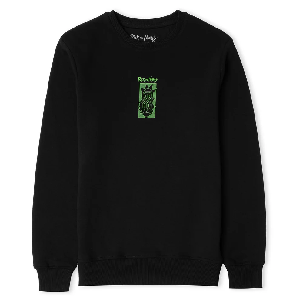 Rick and Morty Warped Head Unisex Sweatshirt - Black - S Afbeelding 1