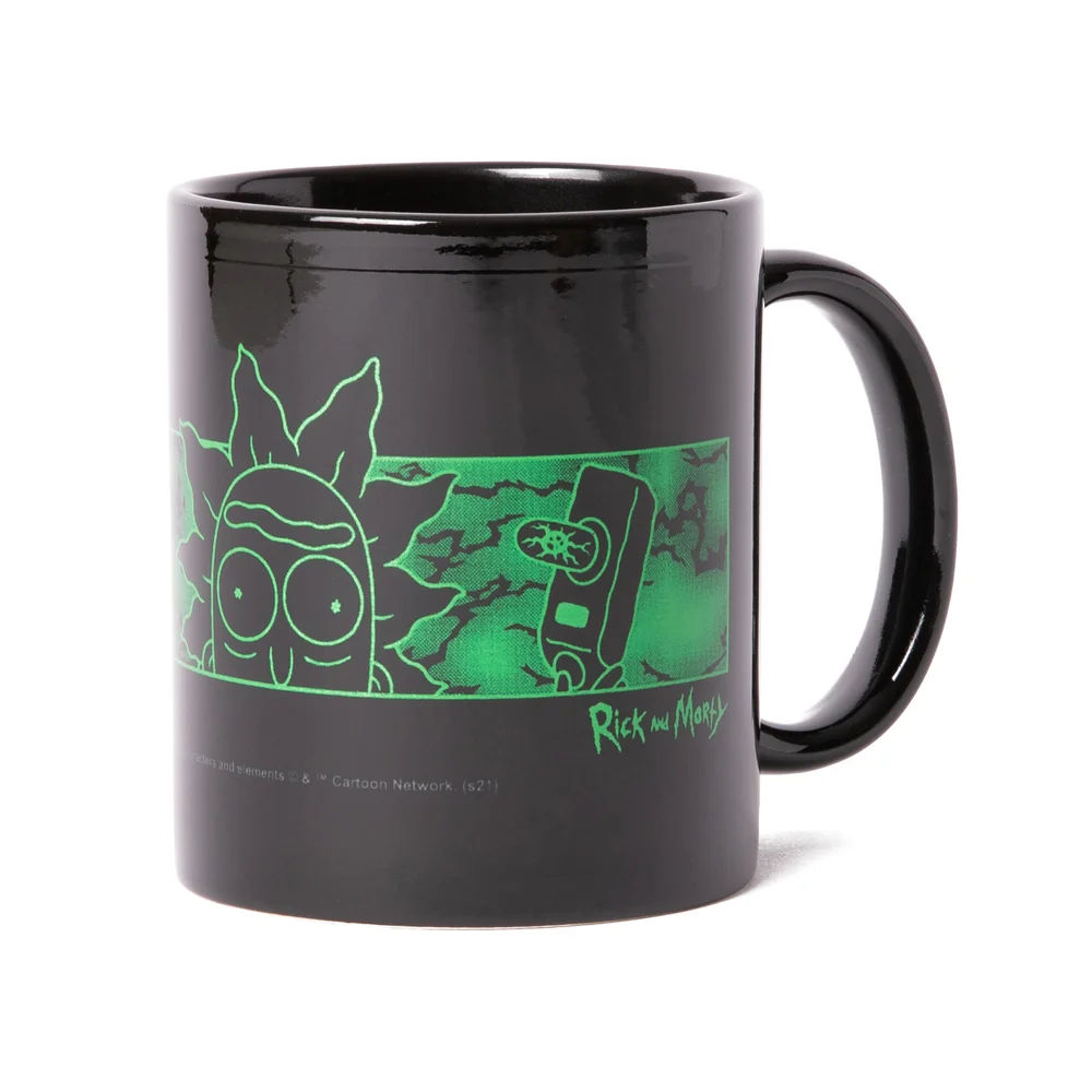 Rick and Morty Portal Heads Mug - Black Afbeelding 1