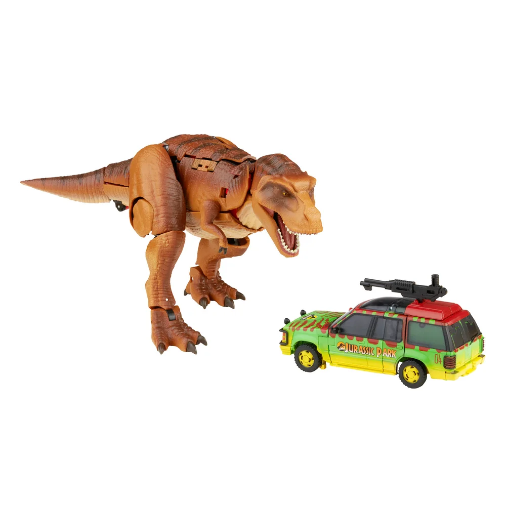 Hasbro Transformers Collaborative: Jurassic Park Mash-Up, Tyrannocon Rex & Autobot JP93 Action Figure Afbeelding 1