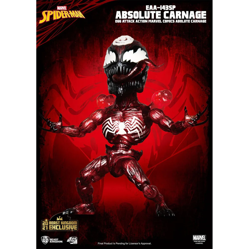 Beast Kingdom Marvel Comics Egg Attack Action Figure Absolute Carnage BK Exclusive 16 cm Afbeelding 1