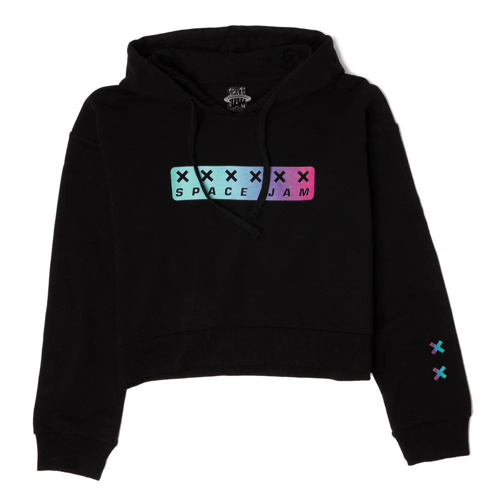 Space Jam Gradient Women's Cropped Hoodie - Black - XS - Zwart Afbeelding 1