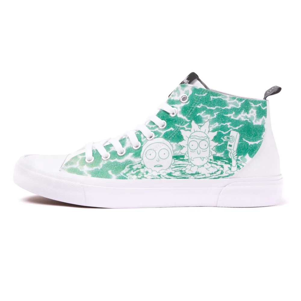 Akedo x Rick and Morty Heads High Top - White - UK5 / EU38 Afbeelding 1