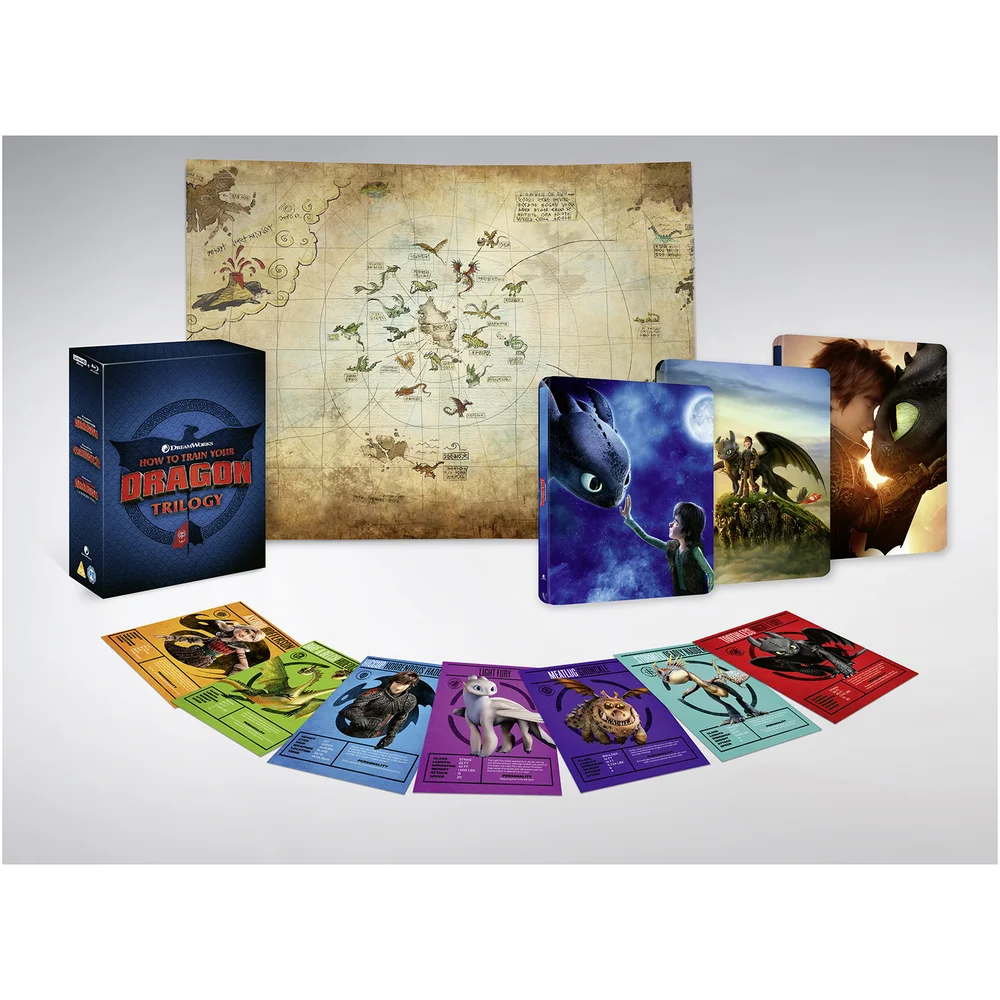How to Train Your Dragon Trilogy - Zavvi Exclusive 4K Ultra HD Steelbook Boxset (Includes Blu-ray) Afbeelding 1
