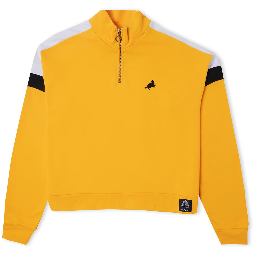 Hufflepuff House Women's Funnel Neck Cropped Sweater - Yellow - XS Afbeelding 1