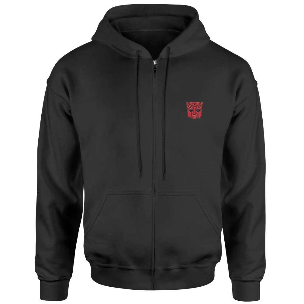 Transformers Autobot Embroidered Unisex Zipped Hoodie - Black - L Afbeelding 1