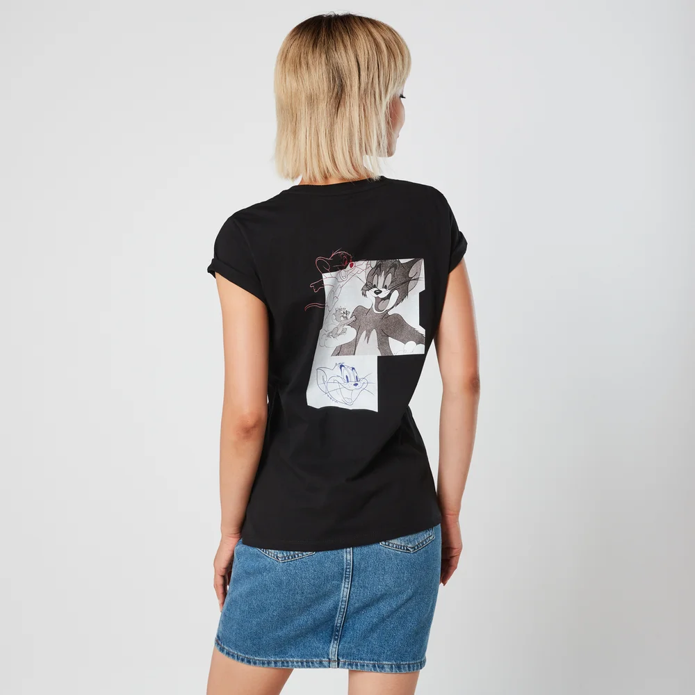 Tom & Jerry Collage Women's T-Shirt - Black - XS - Zwart Afbeelding 1