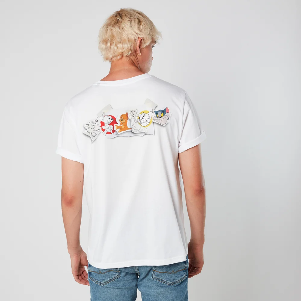 Tom & Jerry Evolution Men's T-Shirt - White - S - Wit Afbeelding 1