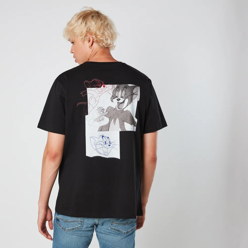 Tom & Jerry Collage Men's T-Shirt - Black - S - Zwart Afbeelding 1