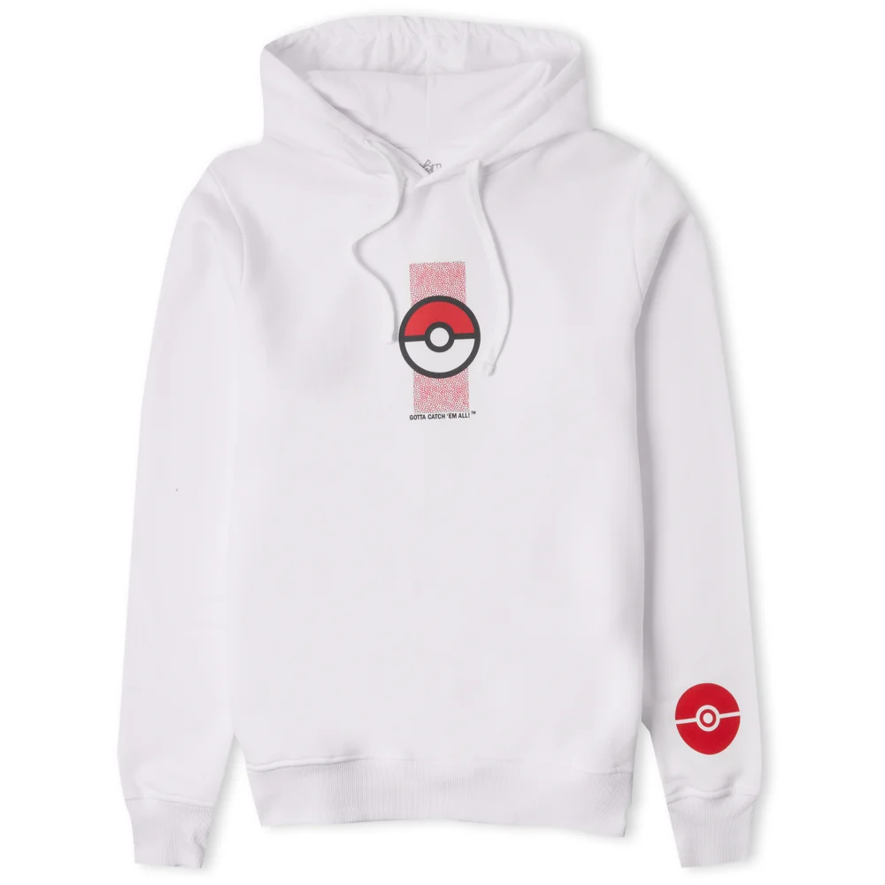 Pokémon Pokéball Unisex Hoodie - White - S Afbeelding 1