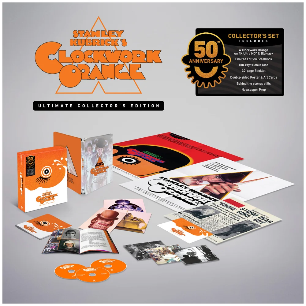 A Clockwork Orange - Zavvi Exclusive 4K Ultimate Collector?s Edition Steelbook (Includes 2D Blu-ray) Afbeelding 1