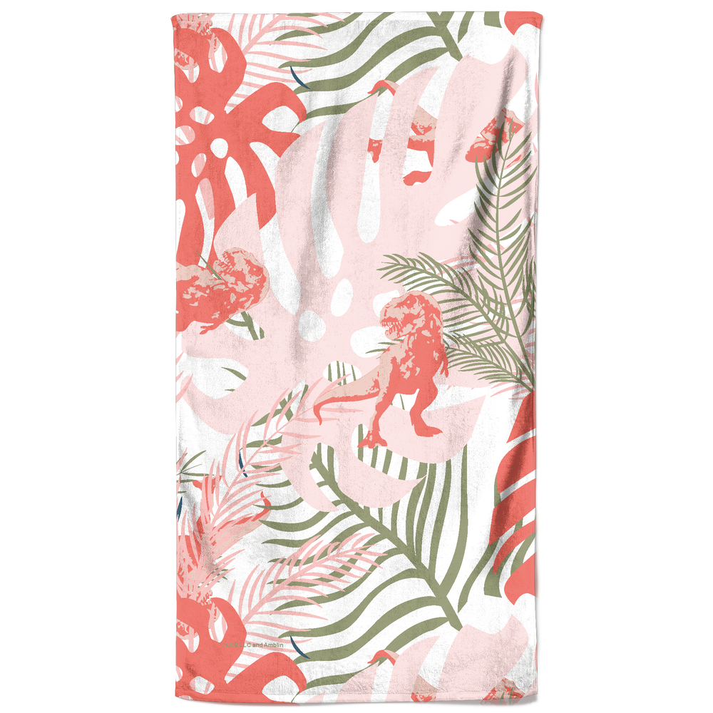 Jurassic World Tropical T Rex Beach Towel Afbeelding 1