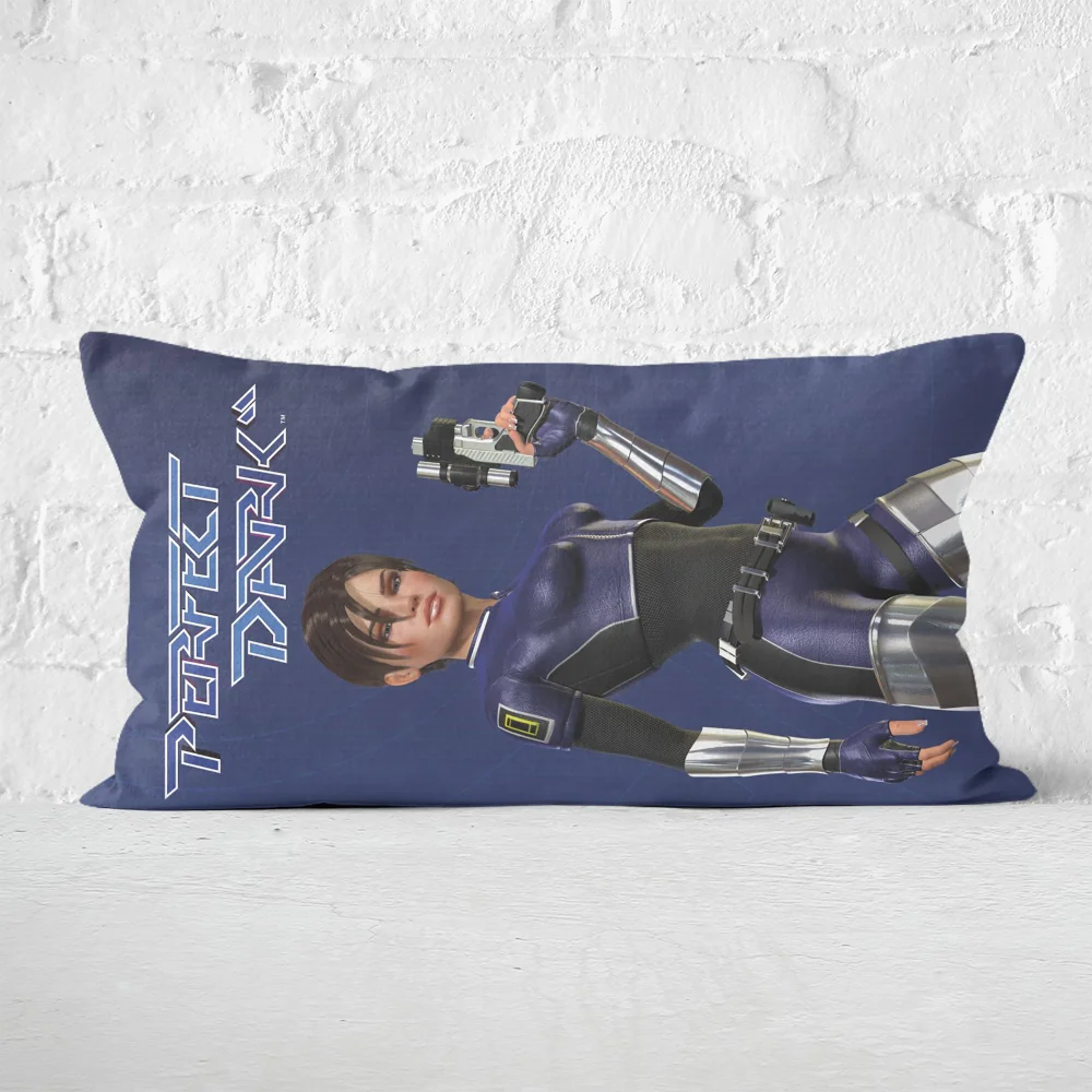 Perfect Dark Jo Power Pose Rectangular Cushion - 30x50cm - Soft Touch Afbeelding 1