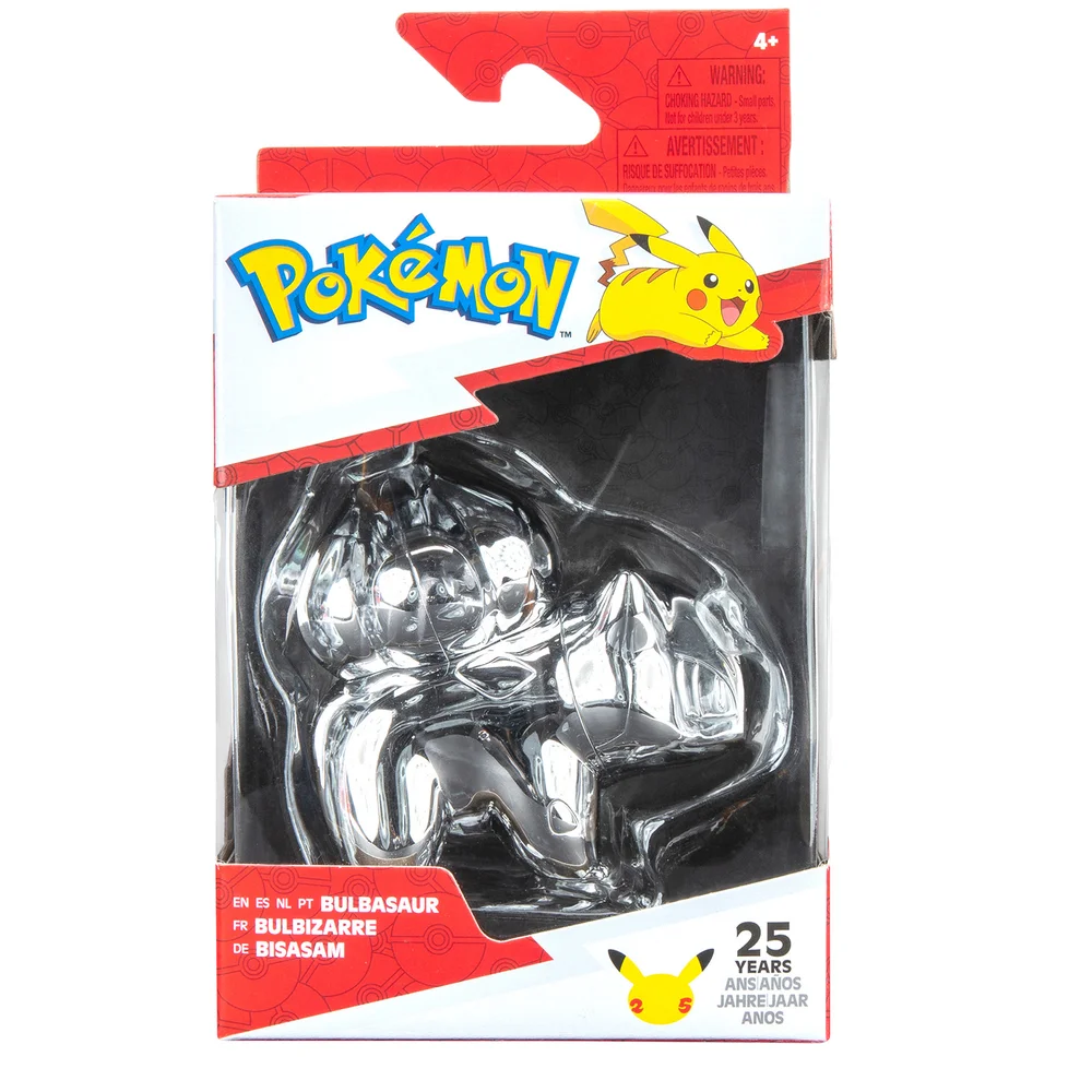 Pokémon 25th Celebration - 3 Inch Silver Bulbasaur Figure Afbeelding 1