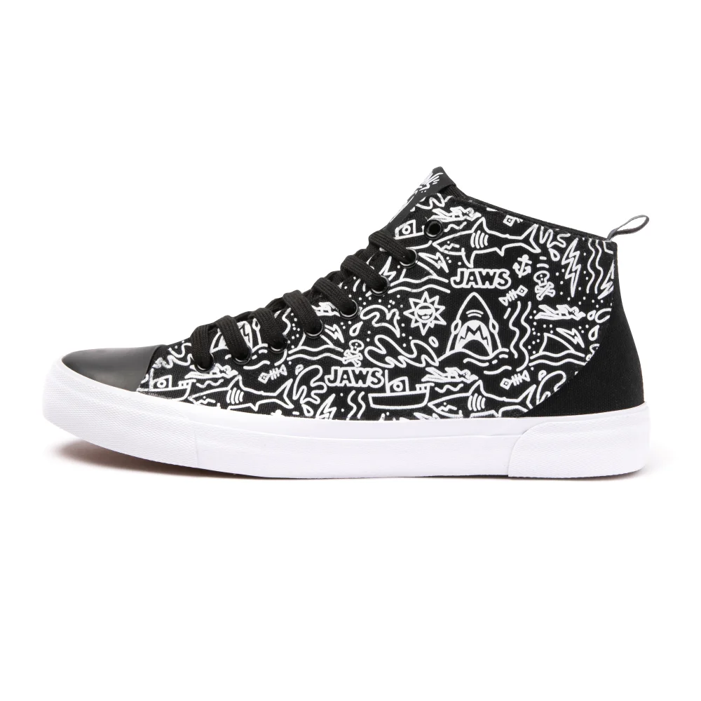 Akedo x Jaws Deep Sea Doodle High Top - Black - UK10 / EU44.5 Afbeelding 1