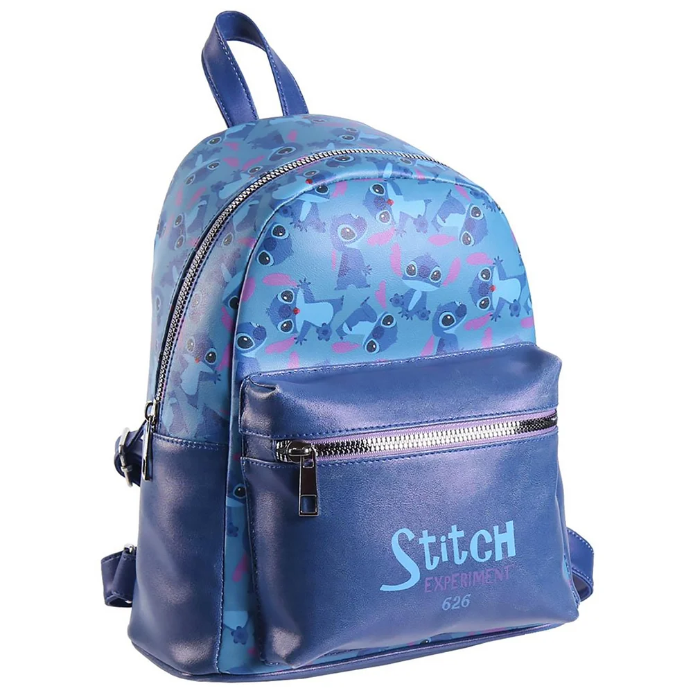 Disney Stitch Experiment 626 Faux-Leather Backpack Afbeelding 1