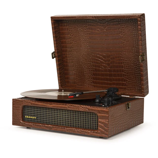 Crosley Voyager Portable Turntable - Brown Croc