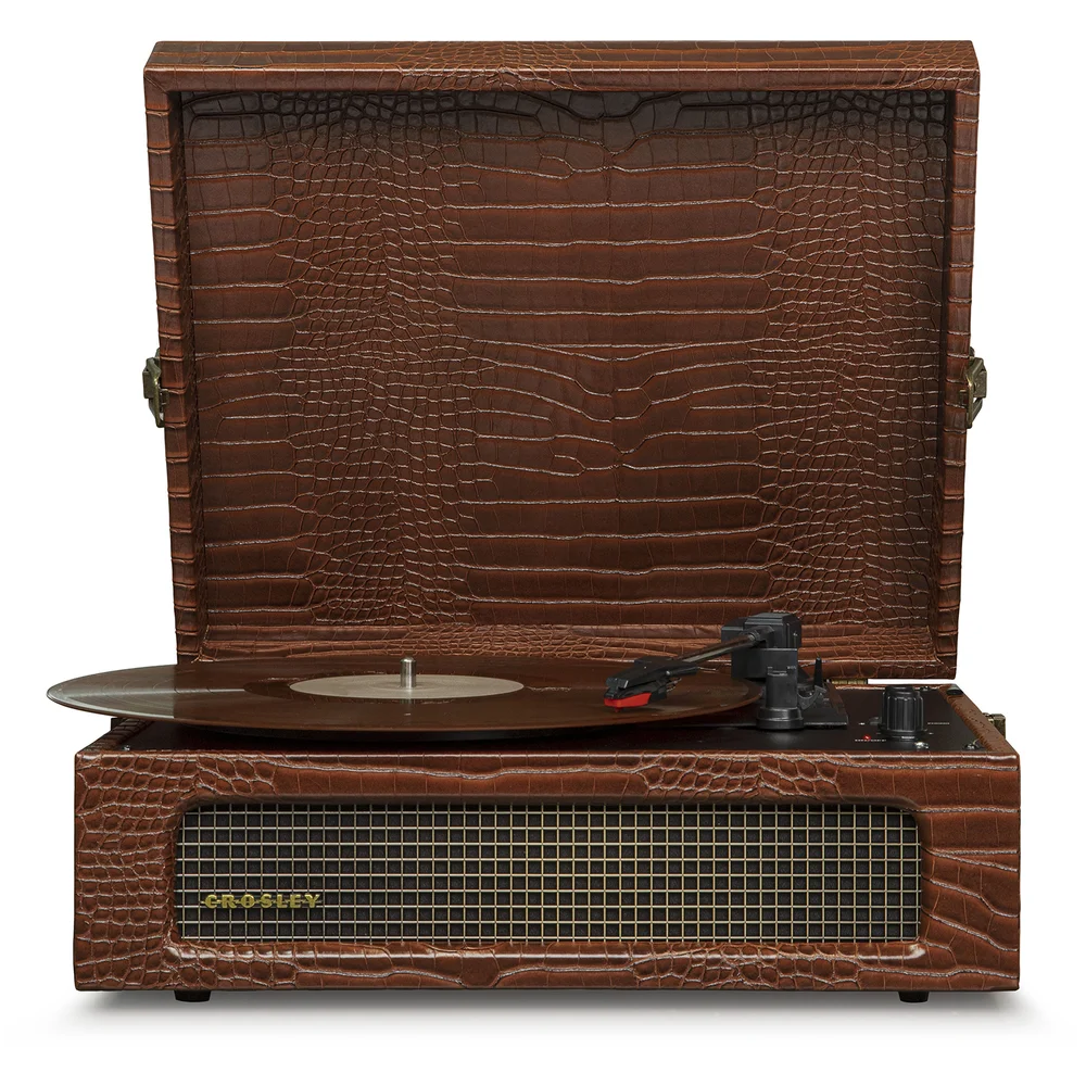 Crosley Voyager Portable Turntable - Brown Croc Afbeelding 1