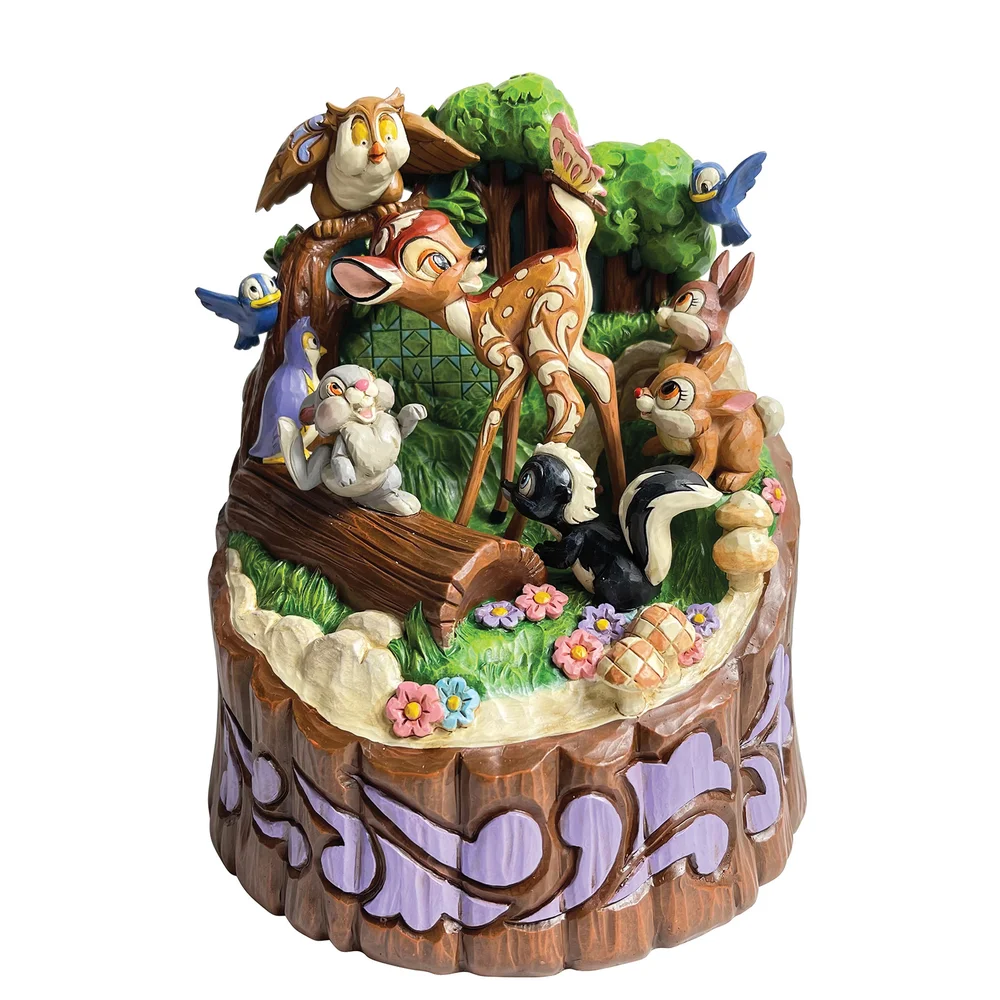 Disney Traditions Bambi Carved By Heart Figurine Afbeelding 1