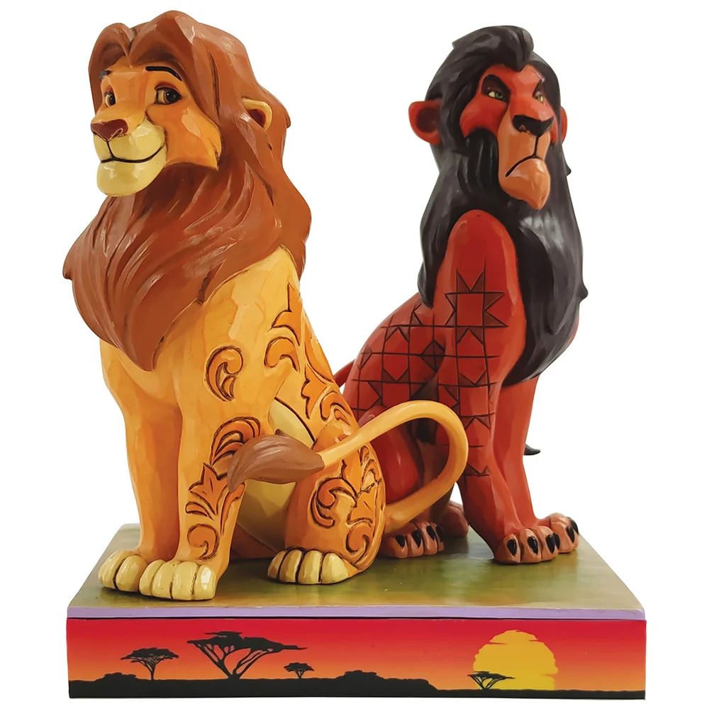 Disney Traditions The Lion King Simba And Scar Figurine Afbeelding 1