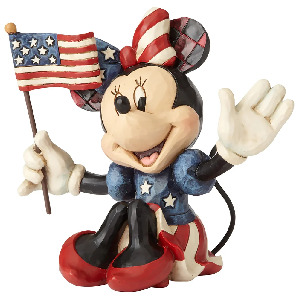 Disney Traditions Minnie Patriotic Mini Figurine Afbeelding 1
