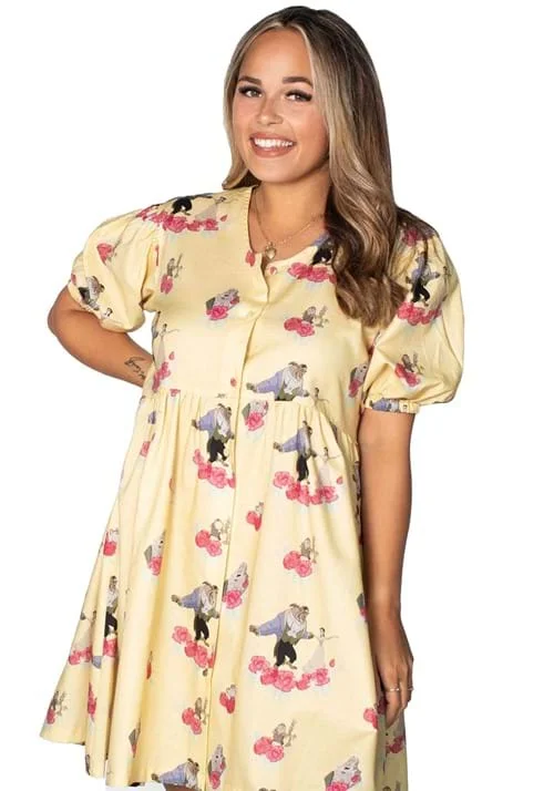 Cakeworthy Beauty and the Beast Puffy Sleeve Dress - S Afbeelding 1