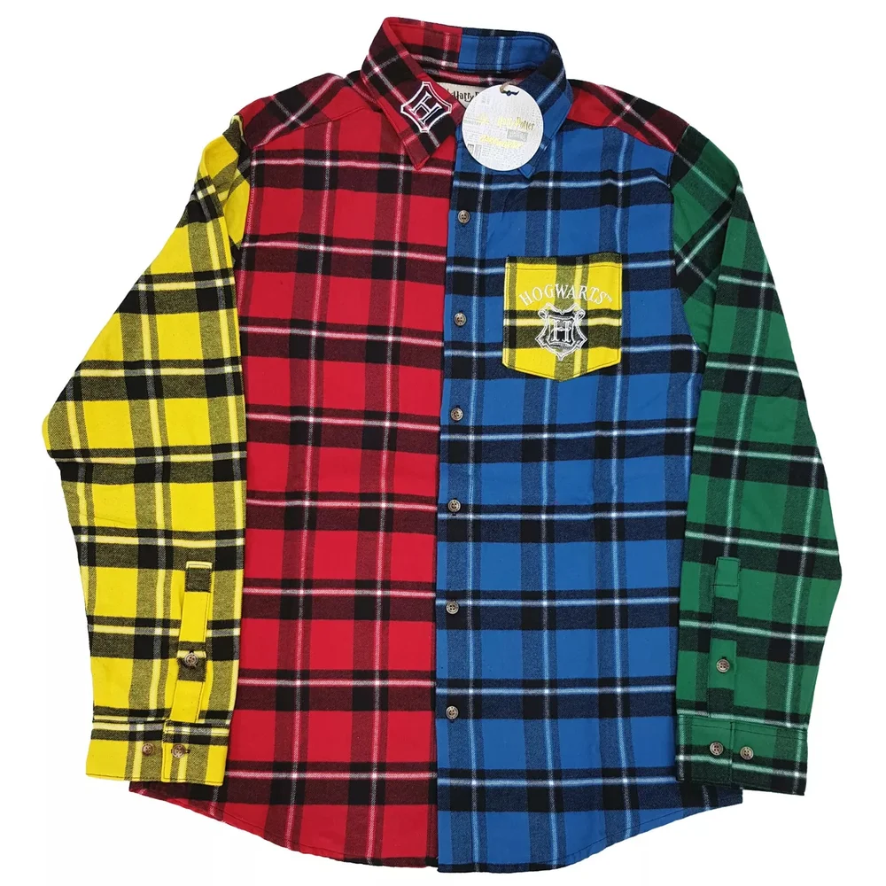 Cakeworthy Hogwarts Colour Block Flannel Shirt - S Afbeelding 1