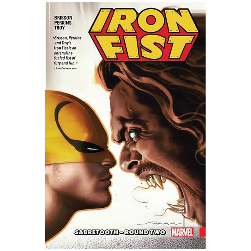 Marvel Comics Iron Fist Trade Paperback Vol 02 Sabretooth Round Two Graphic Novel Afbeelding 1