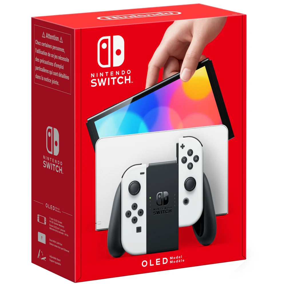 Nintendo Switch Console (OLED Model) White Afbeelding 1