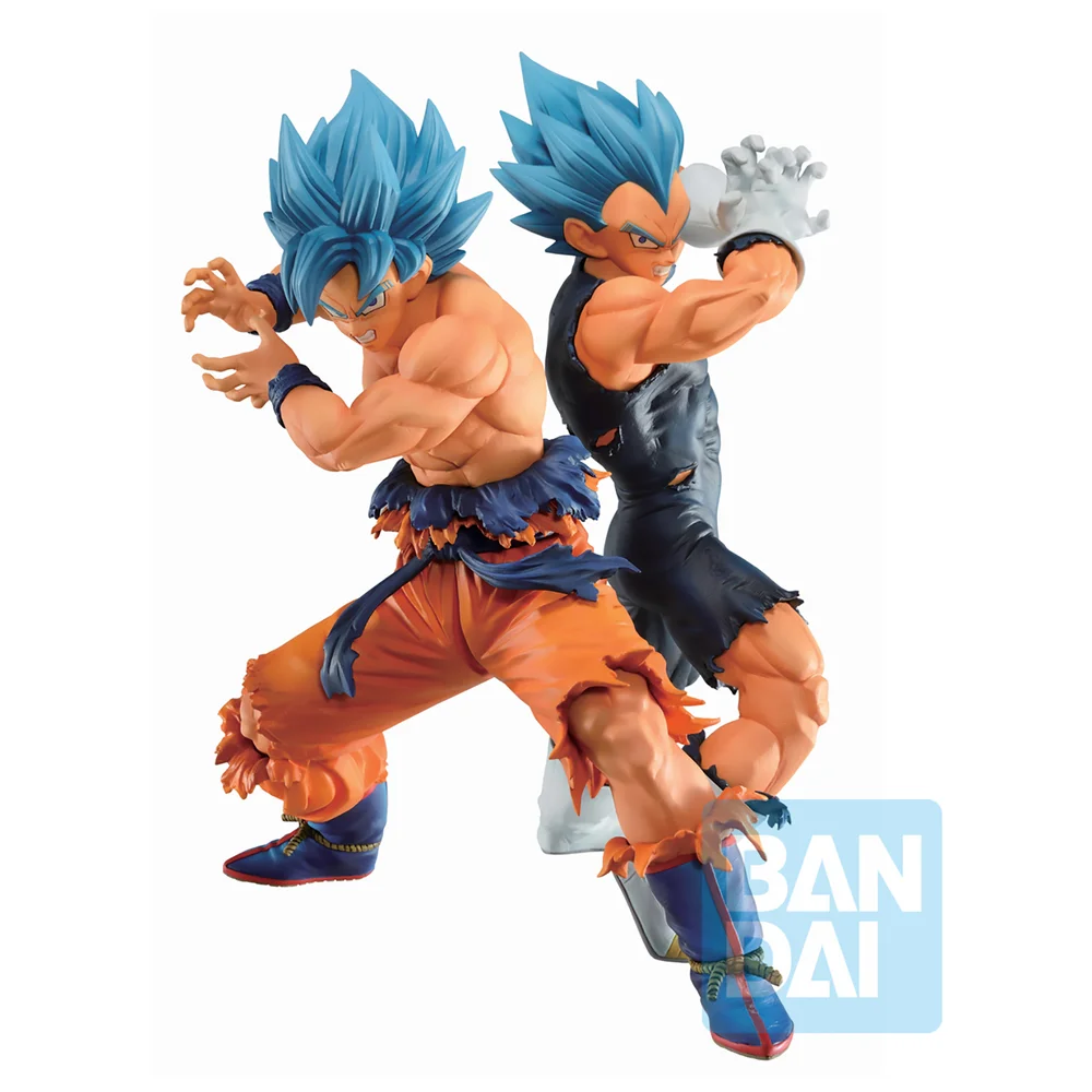 Bandai Ichibansho Figure Son Goku(Super Saiyan God Super Saiyan)&Vegeta(Super Saiyan God Super Saiyan) (Vs Omnibus Super) Statue Afbeelding 1