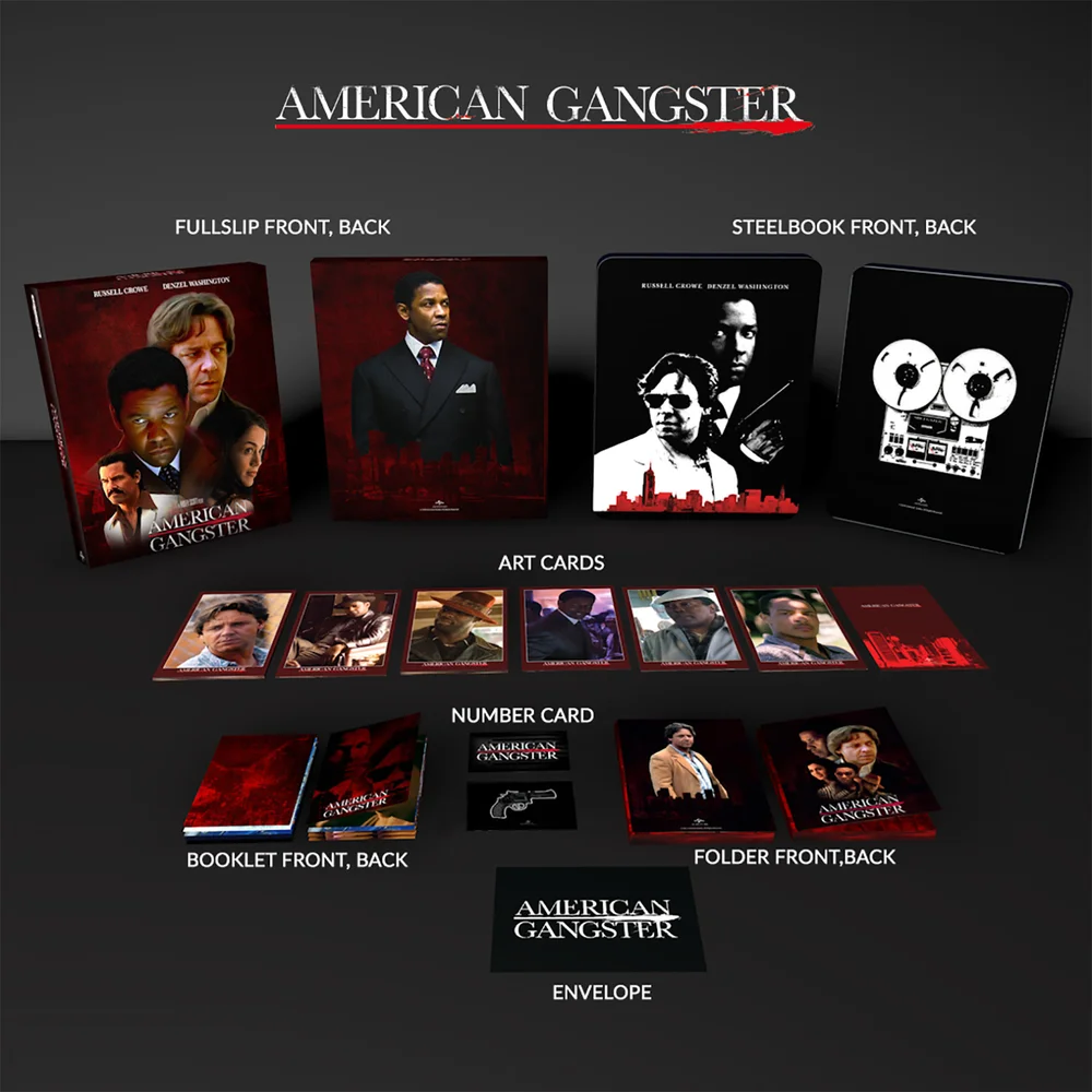American Gangster - 4K Ultra HD Limited Edition Collector's Steelbook (Includes Blu-ray) Afbeelding 1