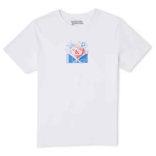 Dungeons & Dragons Players Handbook Unisex T-Shirt - Wit