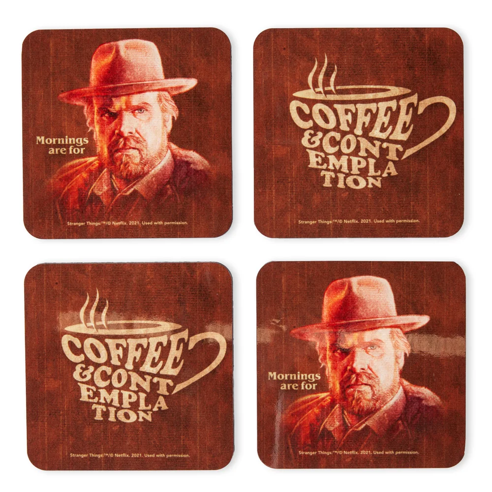 Stranger Things Coffee And Contemplation Coaster Set Afbeelding 1