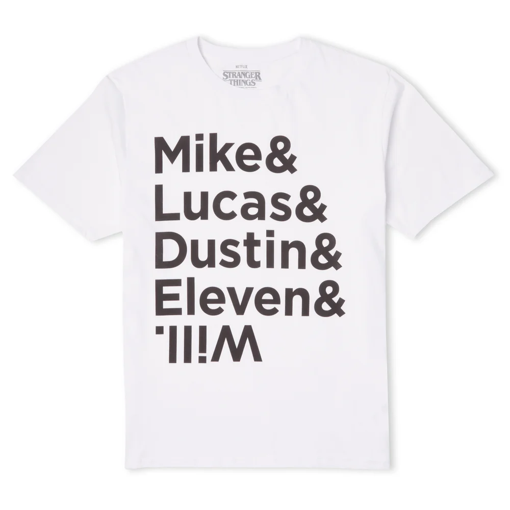 Stranger Things Character Lineup Men's T-Shirt - White - S Afbeelding 1