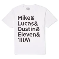 Stranger Things Character Lineup Men's T-Shirt - White