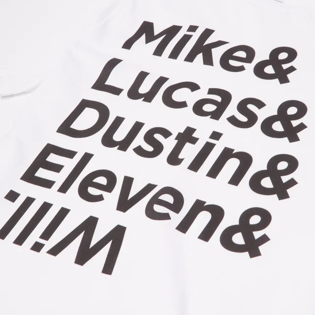 Stranger Things Character Lineup Men's T-Shirt - White