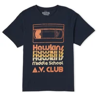Stranger Things Hawkins AV Club Men's T-Shirt - Navy