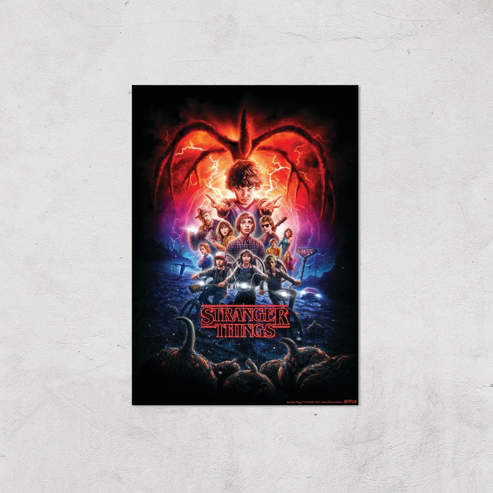 Stranger Things Season Two Poster Giclee Art Print - A4 - Print Only Afbeelding 1