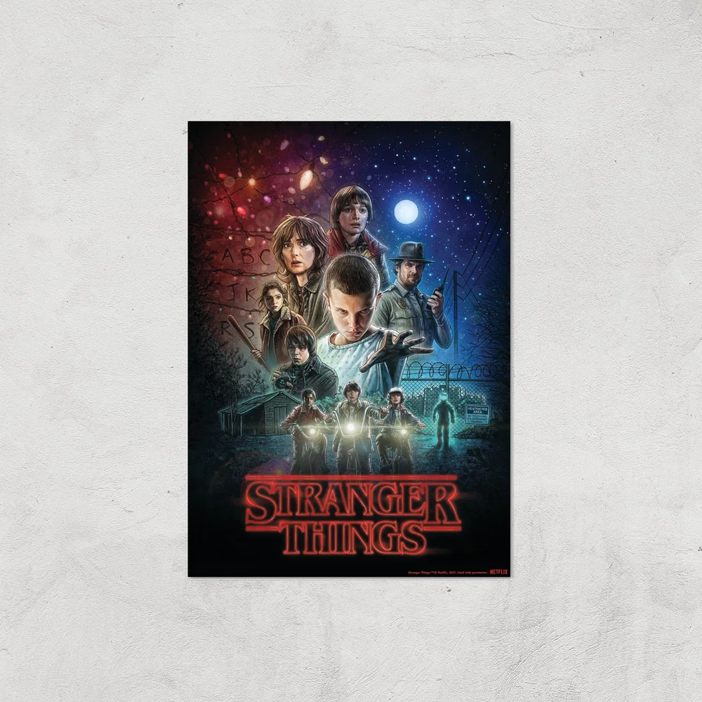 Stranger Things Season One Poster Giclee Art Print - A4 - Print Only Afbeelding 1