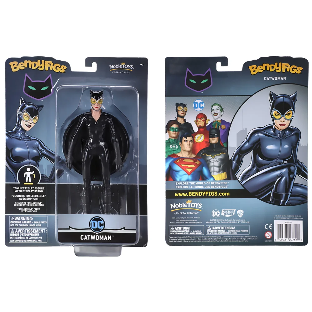 Noble Collection DC Universe Catwoman BendyFig 7.5 Inch Action Figure Afbeelding 1