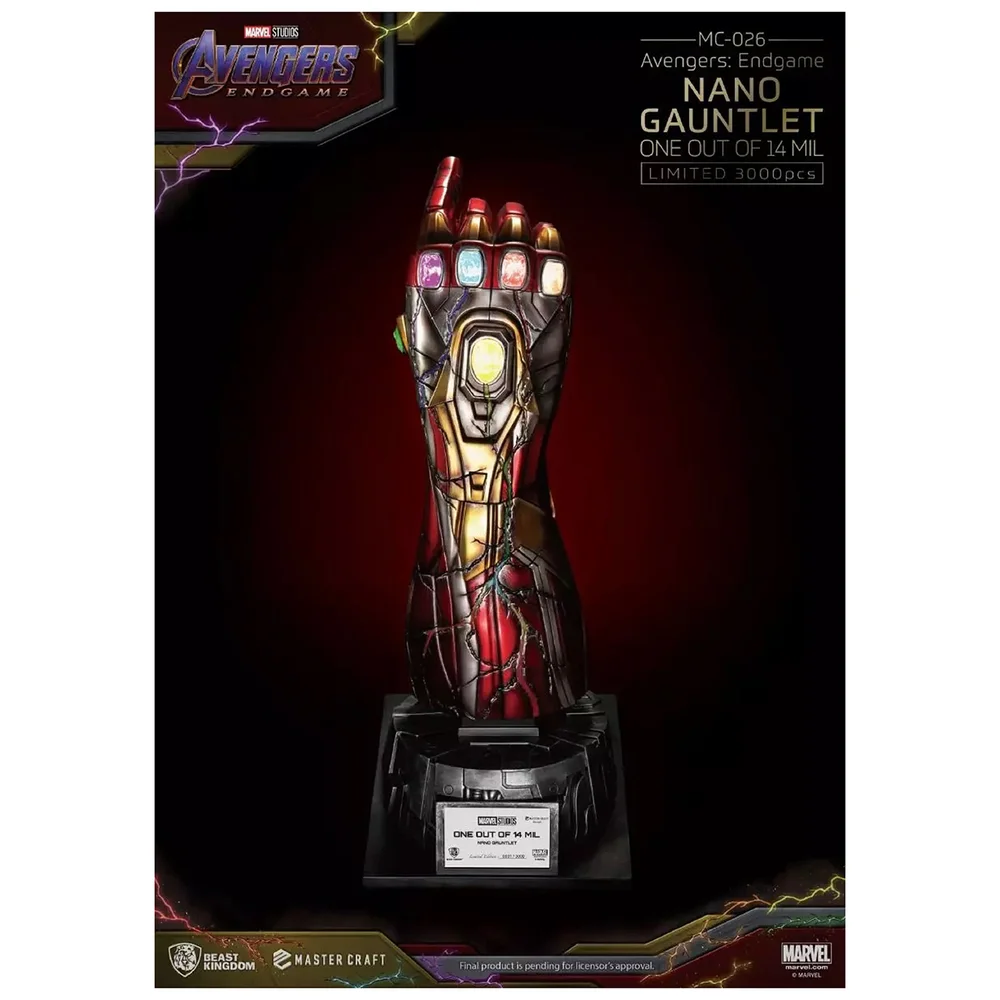 Beast Kingdom Avengers: Endgame Nano Gauntlet 1/14000605 Master Craft Statue Afbeelding 1